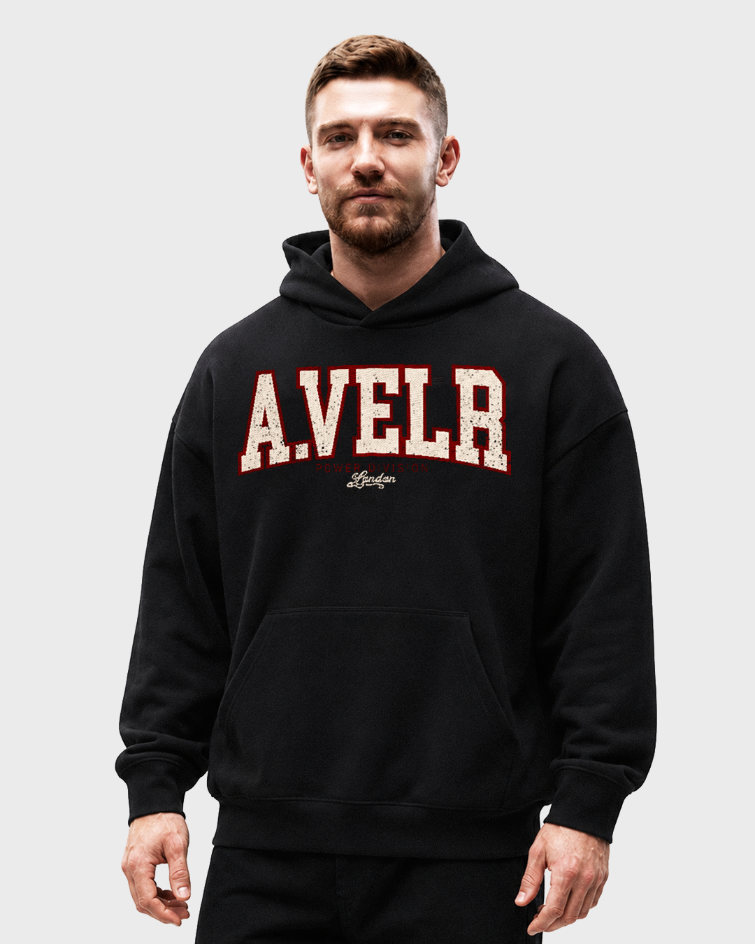 COLLEGE A Heavyweight Hoodie 430 g/m² Oversize Black