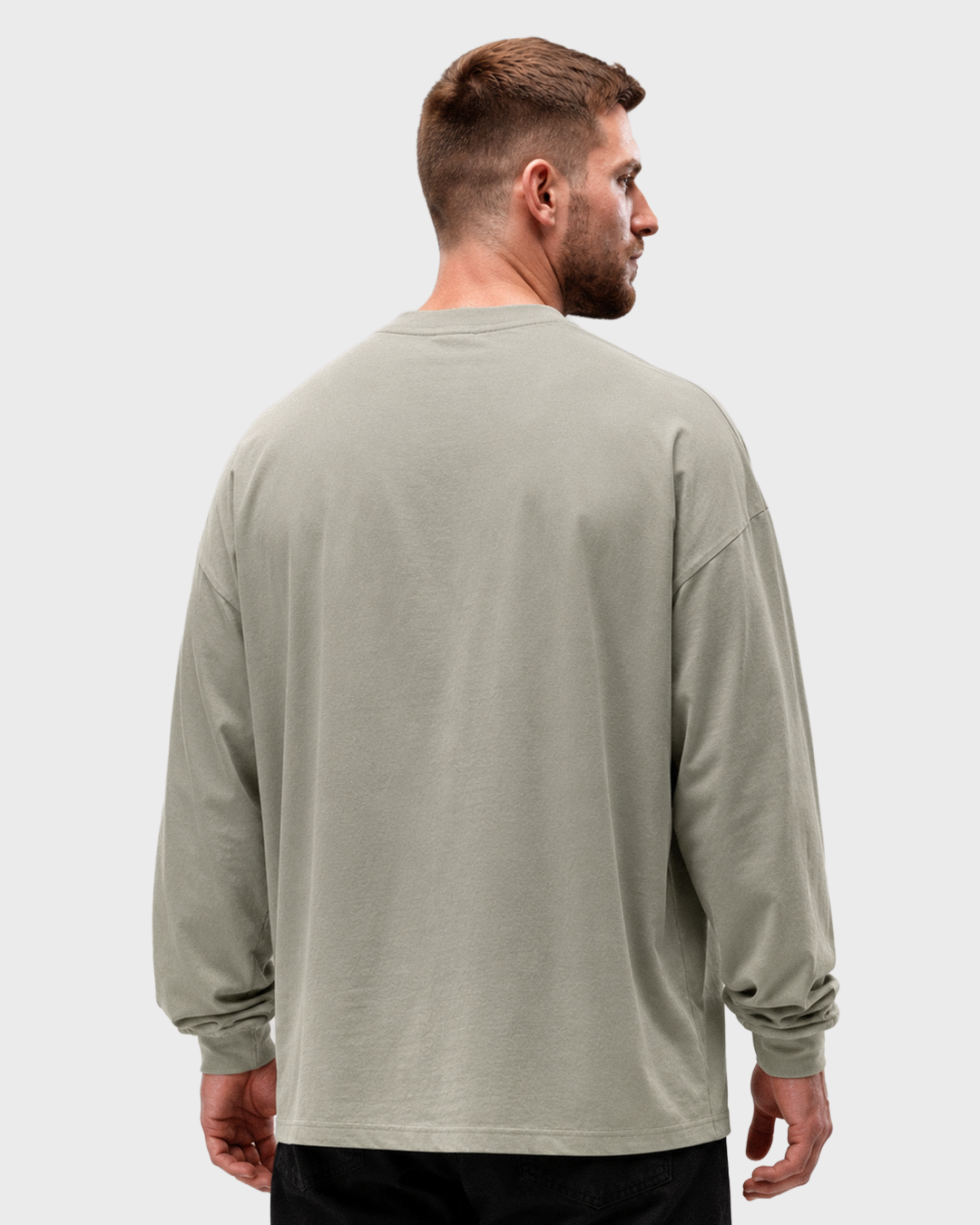 RETRO CLASSIC Long Sleeve T-Shirt Oversized 305 g/m² Kaki