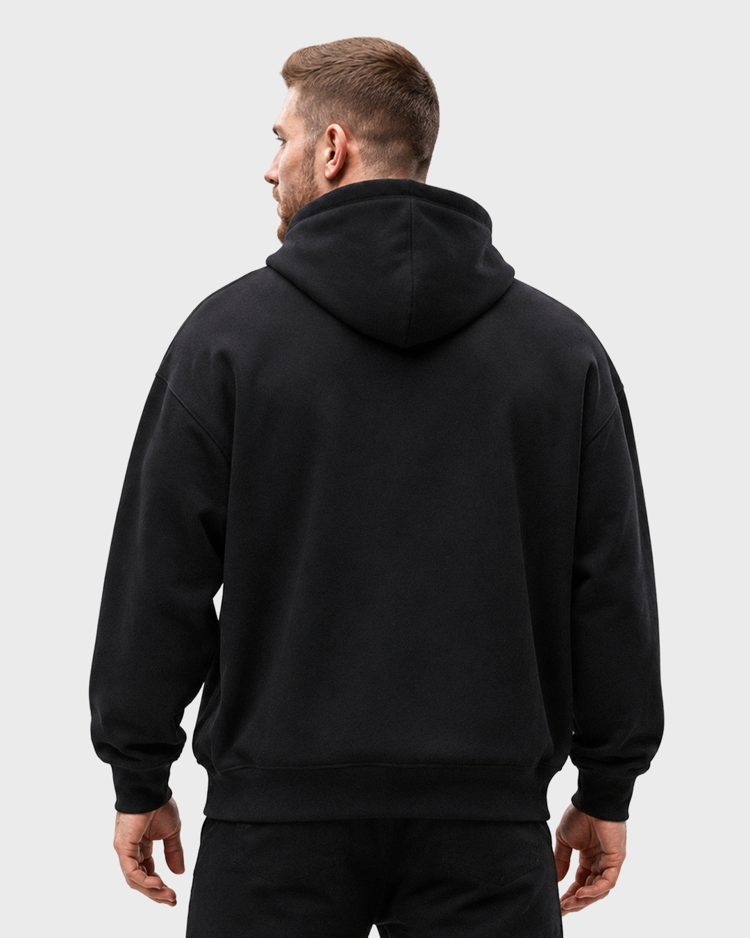 COLLEGE A Heavyweight Hoodie 430 g/m² Oversize Black
