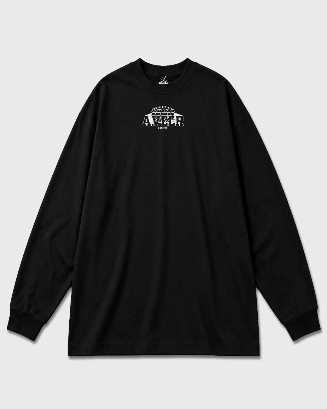 POWER DIVISION Oversized Long Sleeve T-Shirt 305 g/m² Black