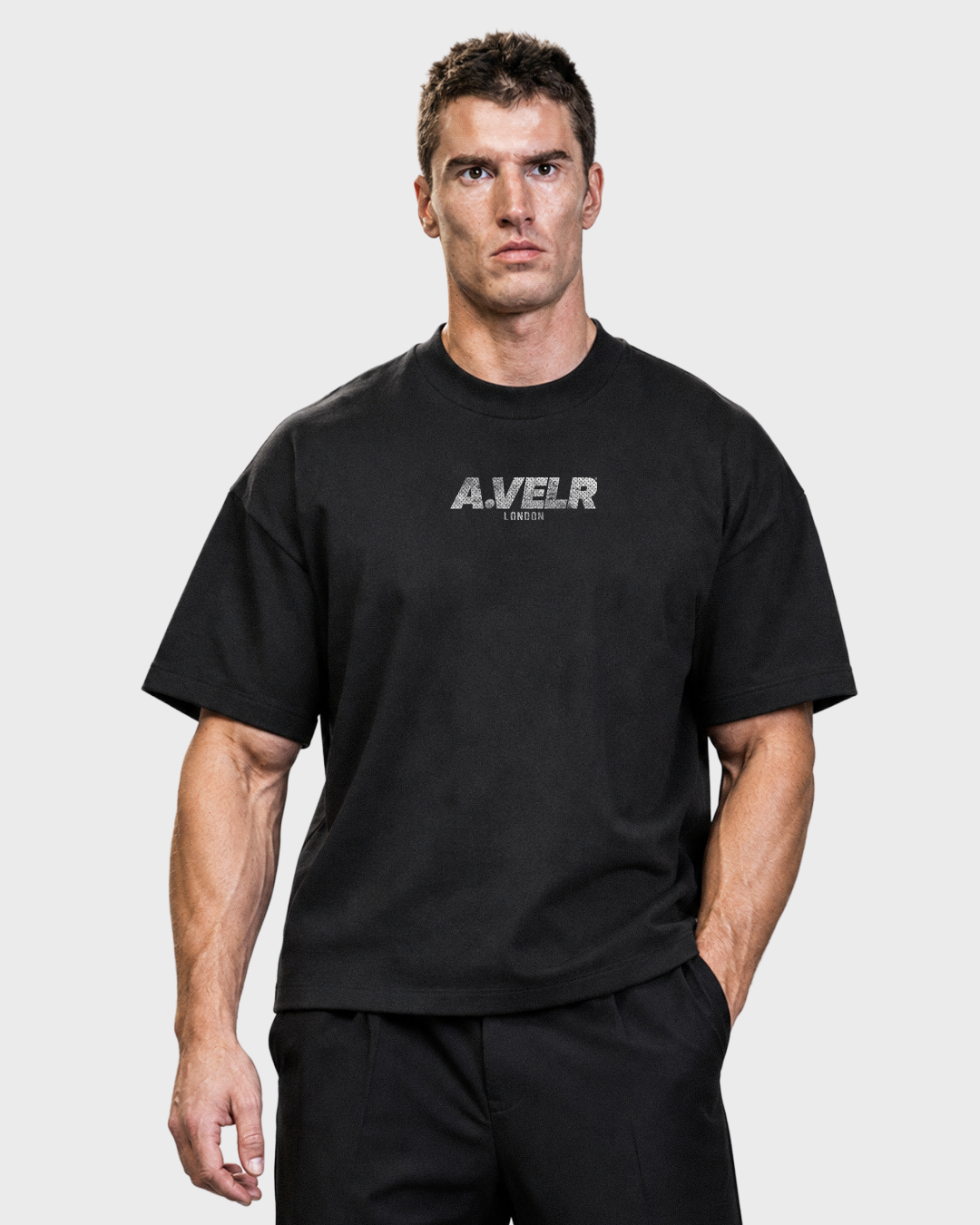 POWER DIVISION Oversized T-shirt 305 g/m² Black