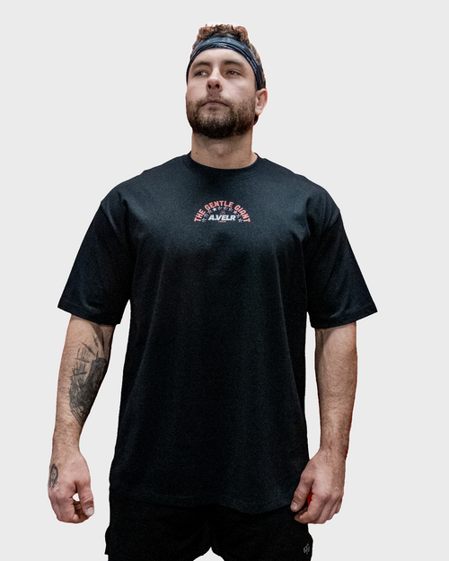Big Legend Black Streetwear Loose Drop Shoulder T-Shirt