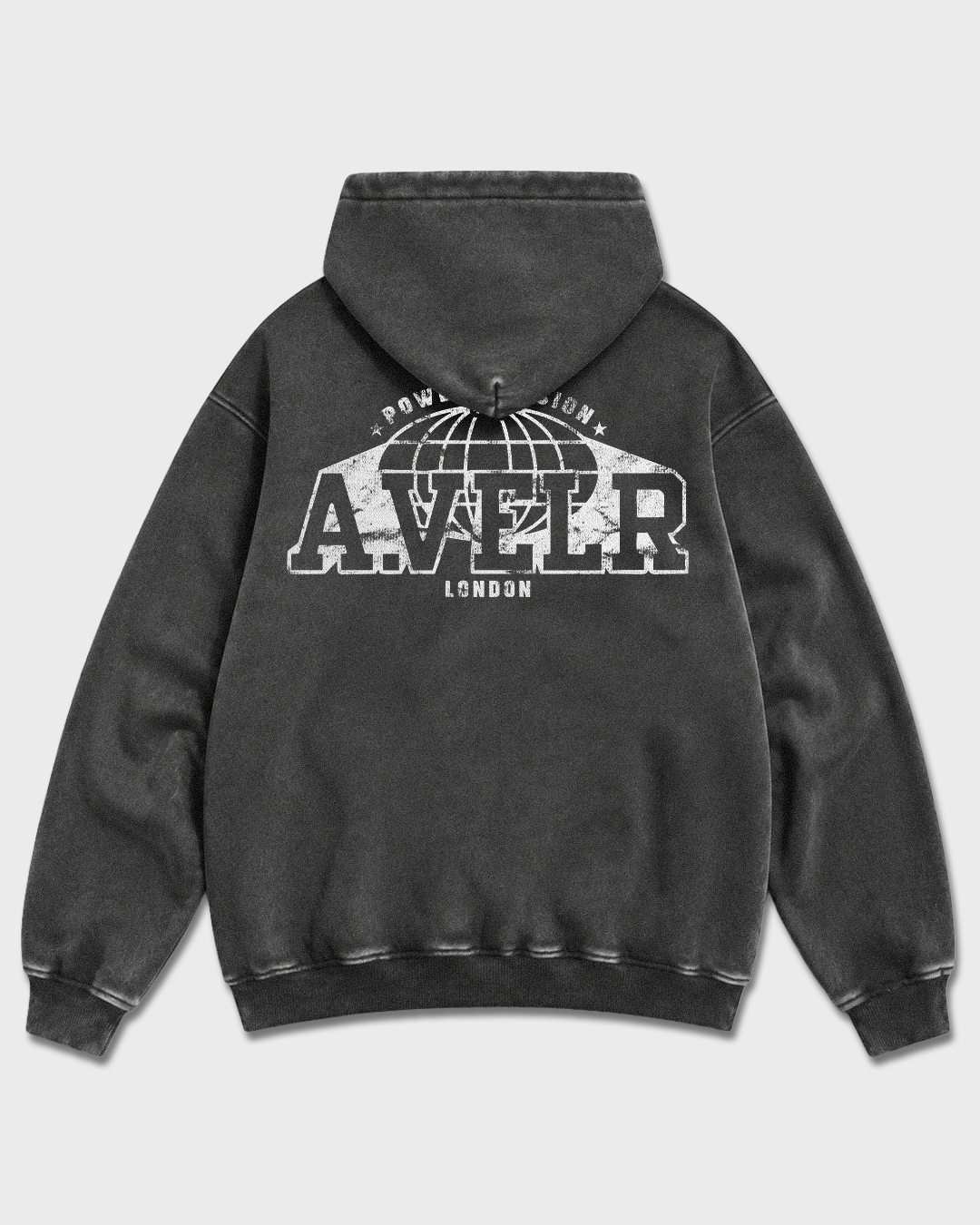 POWER DIVISION Snow Wash Oversized Hoodie 355 g/m²
