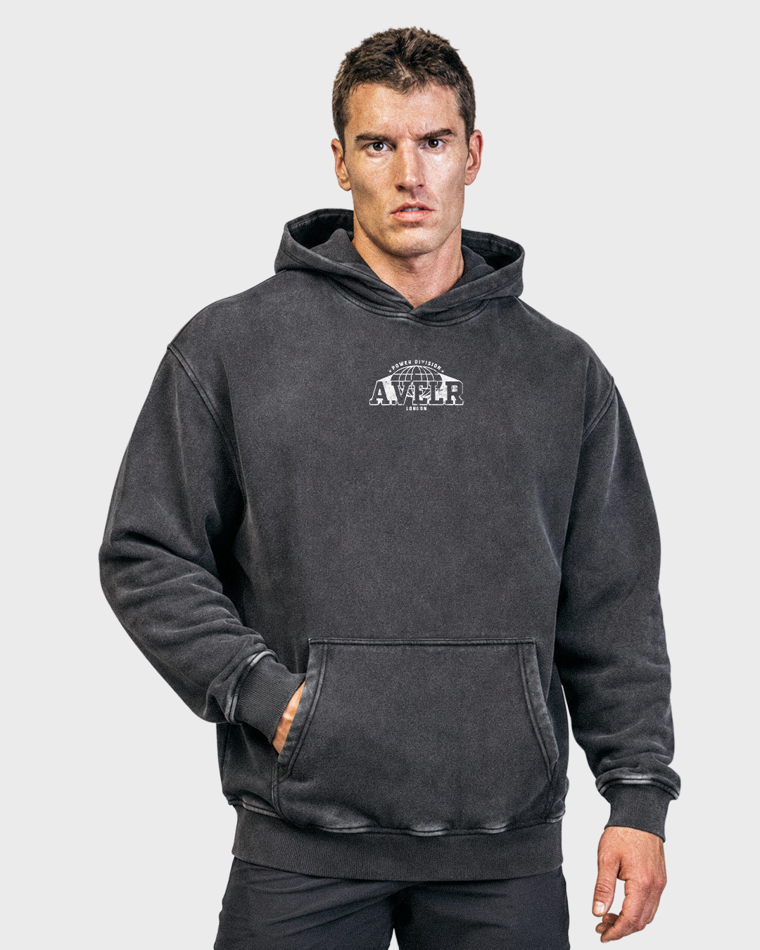 POWER DIVISION Snow Wash Oversized Hoodie 355 g/m²