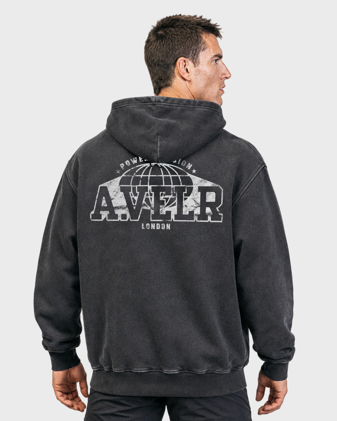 POWER DIVISION Snow Wash Oversized Hoodie 355 g/m²