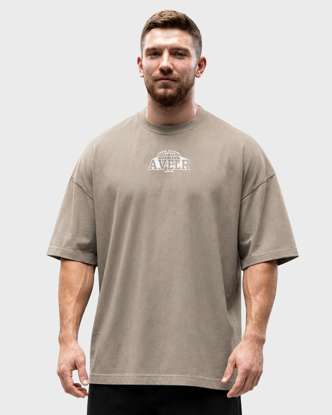 POWER DIVISION Oversized T-shirt 305 g/m² Gray Camel