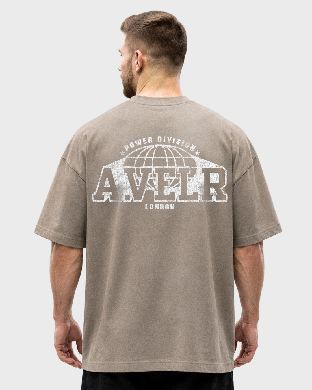POWER DIVISION Oversized T-shirt 305 g/m² Gray Camel