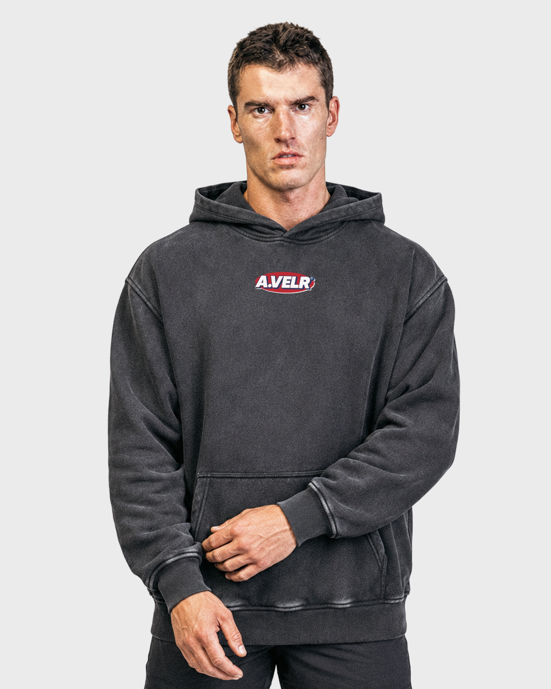 ROOTS Snow Wash Fleece Oversized Hoodie 355 g/m² Black