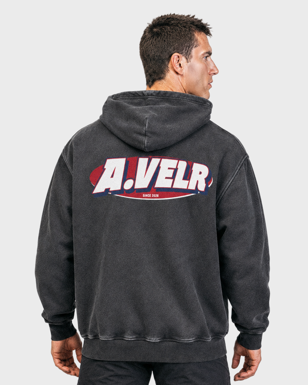 ROOTS Snow Wash Fleece Oversized Hoodie 355 g/m² Black