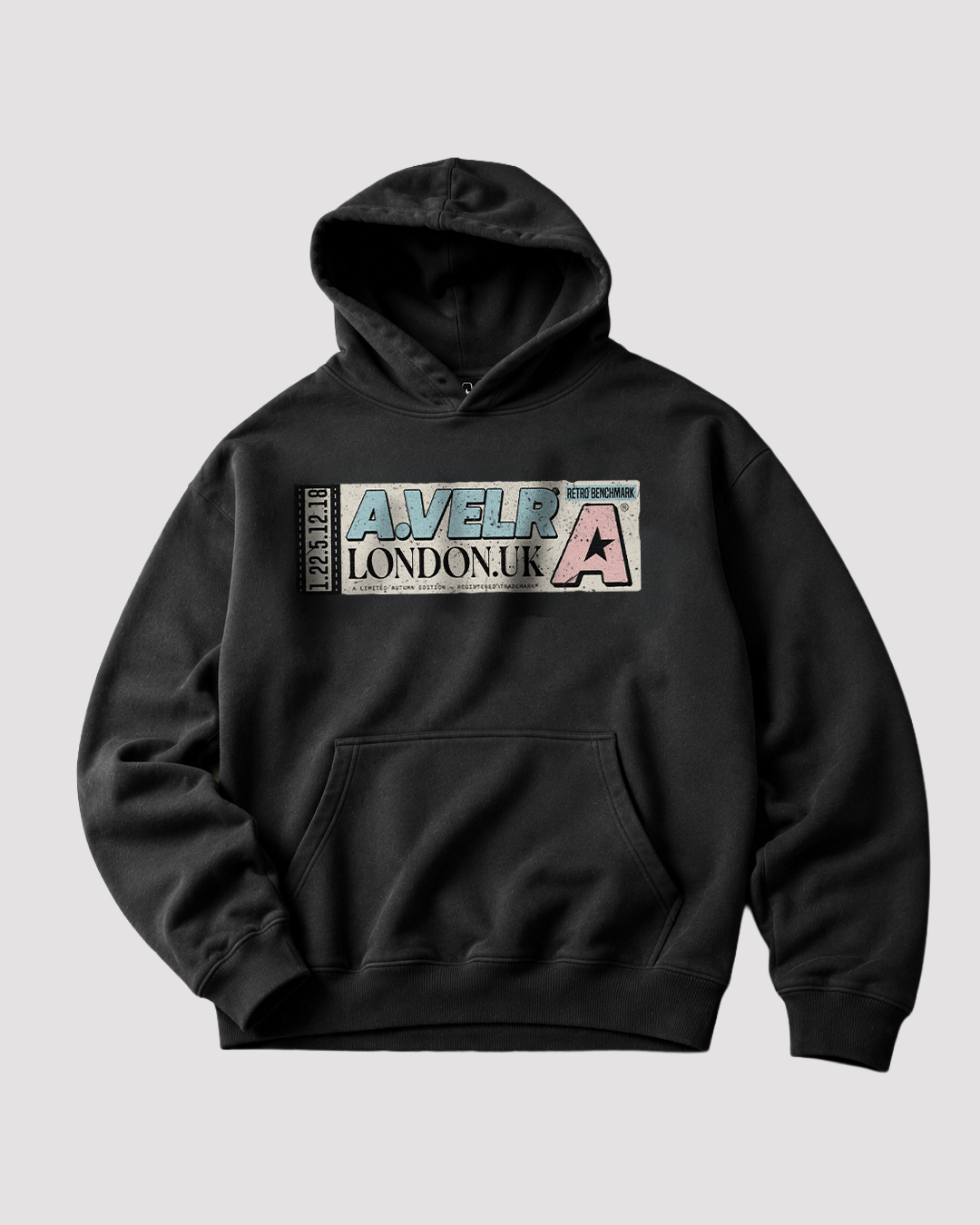 Ticket A.530gr Oversize Hoodie Black