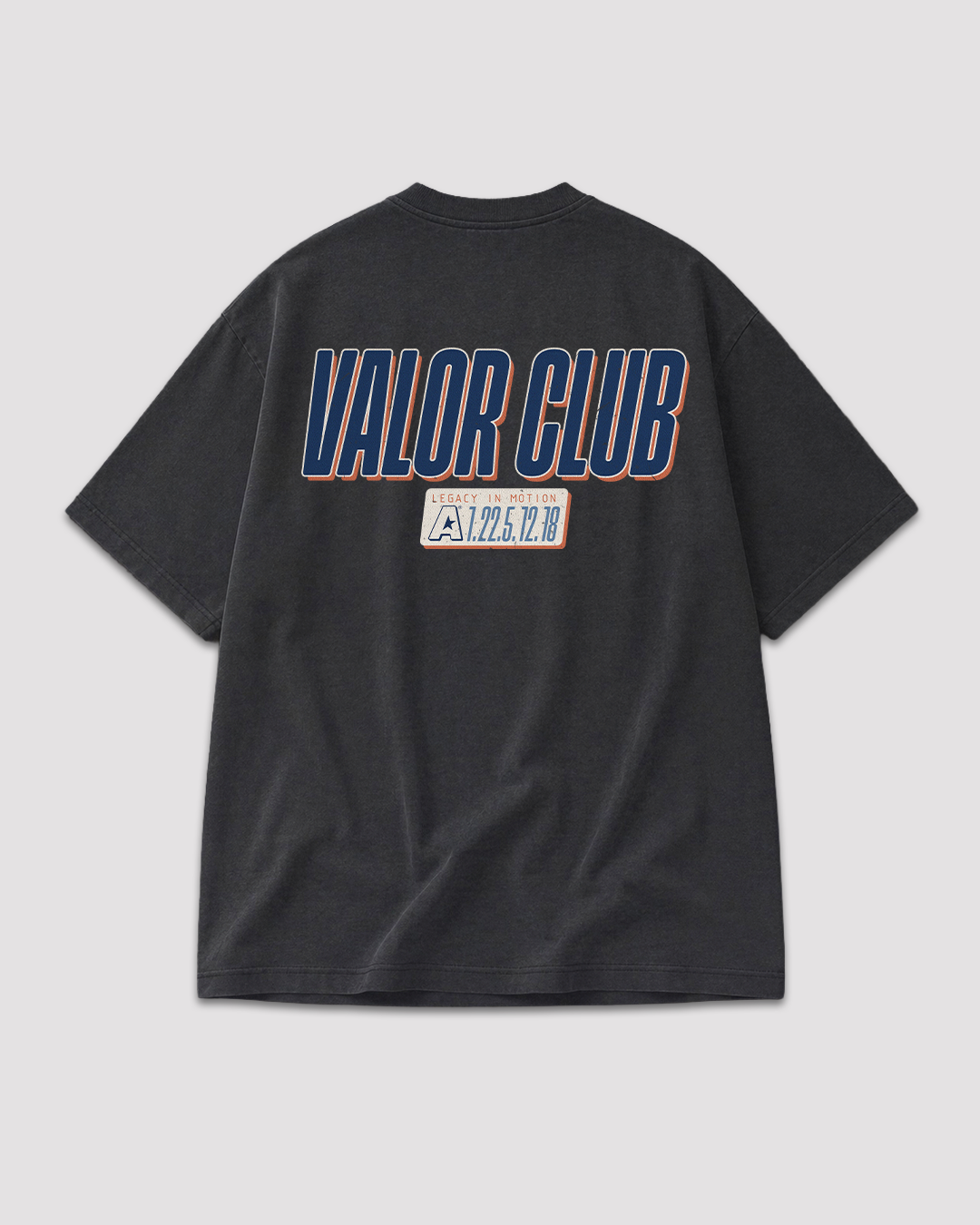 Valor Club A.305gr  Heavyweight T-shirt Carbon Gray