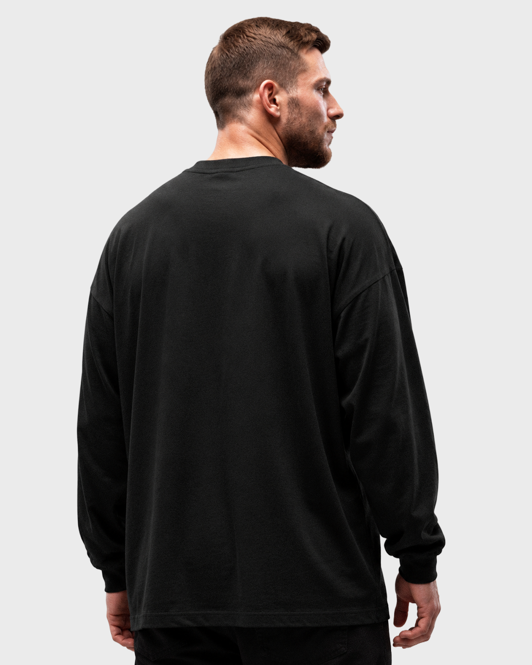 RETRO CLASSIC Long Sleeve T-Shirt Oversized 305 g/m² Black