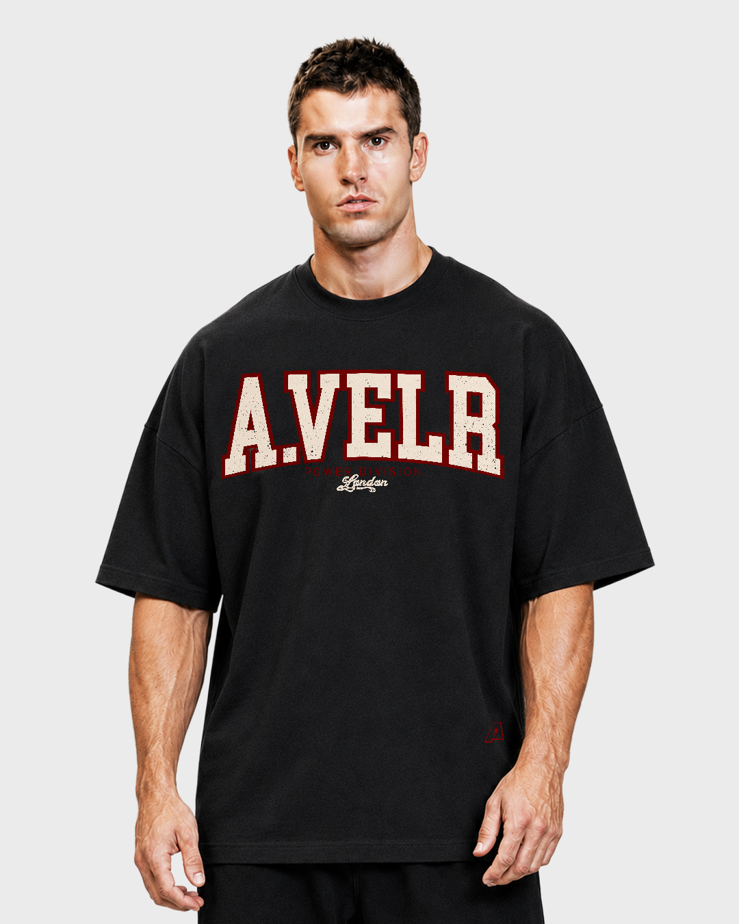 COLLEGE A T-shirt Oversized Drop Shoulder 240 g/m² Black