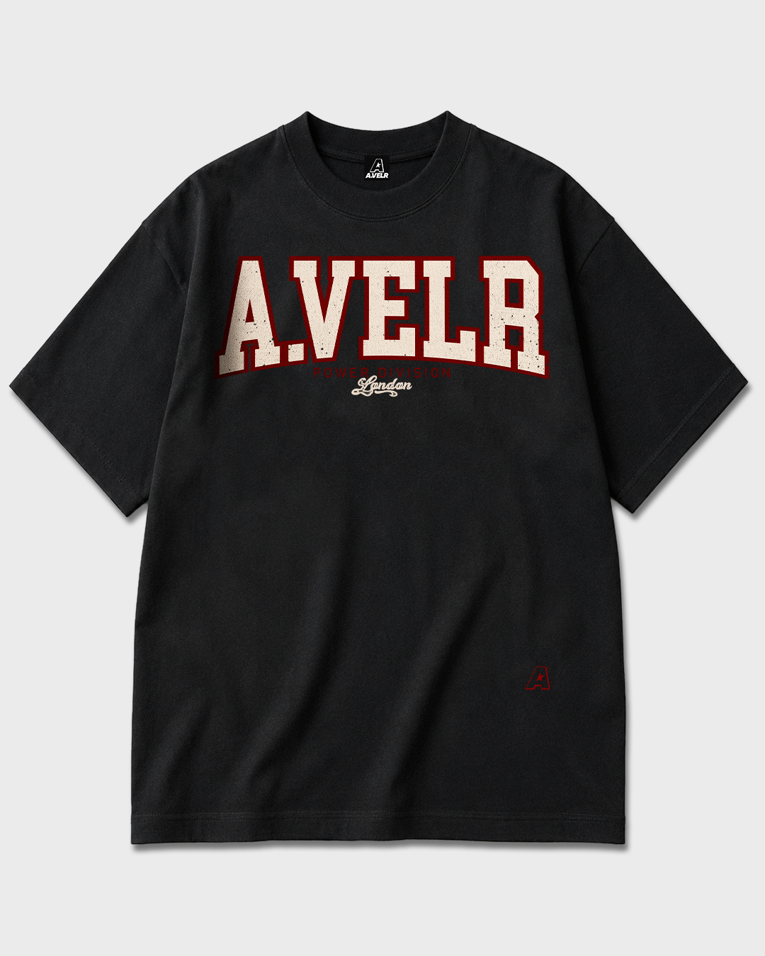 COLLEGE A T-shirt Oversized Drop Shoulder 240 g/m² Black